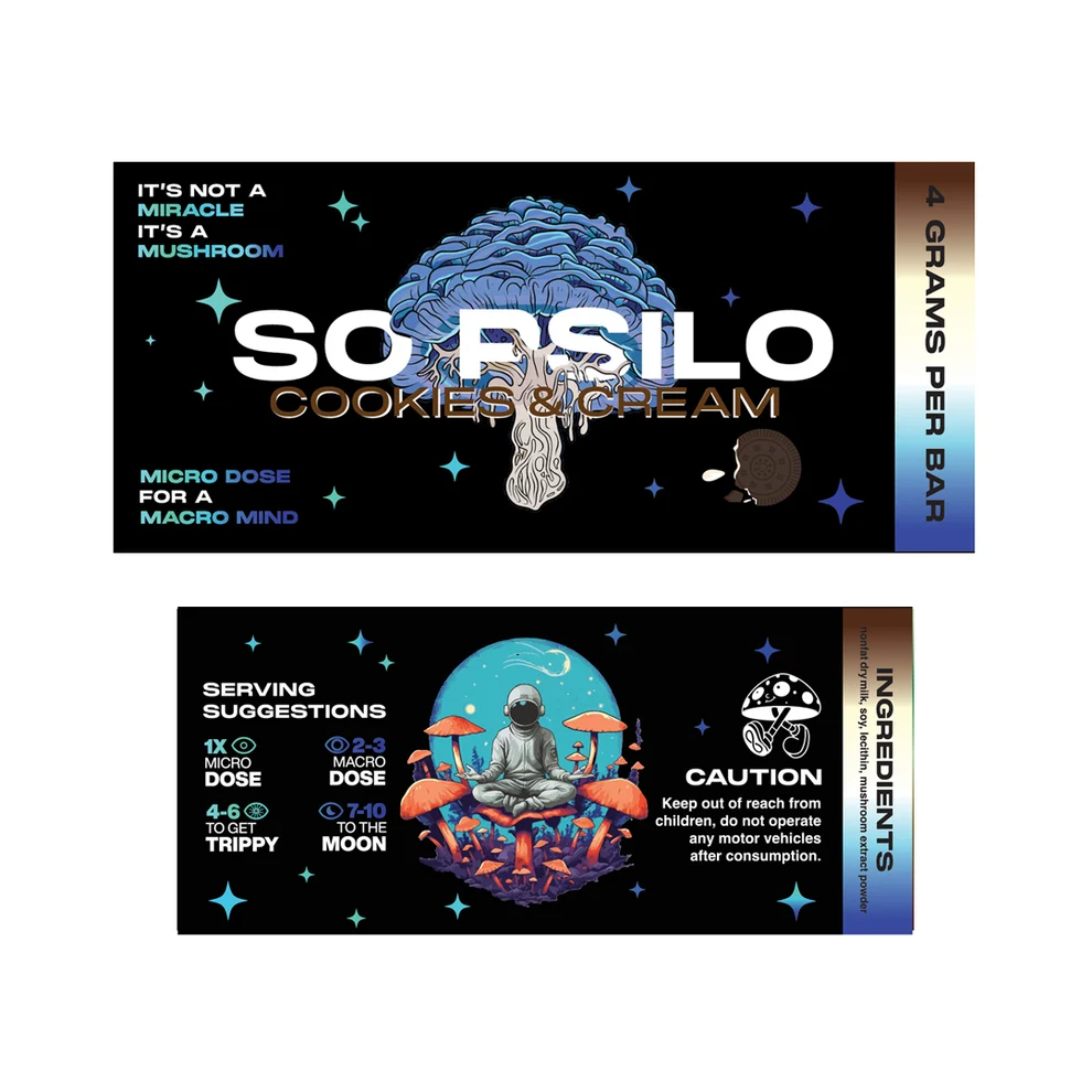 So Psilo Chocolate Bars - Cookies & Cream 4g
